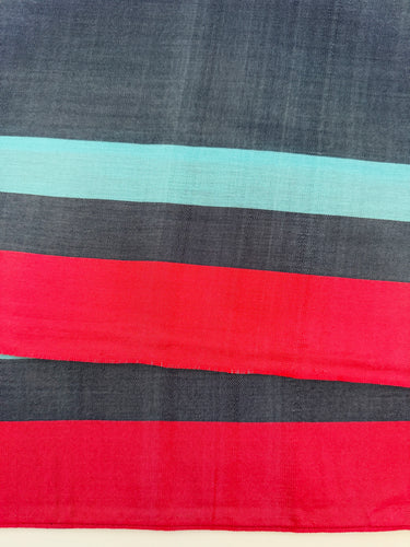 ShopNaya Exclusive | Handwoven | Pure Cotton Saree | Jamdani Weave | No Blouse | Metallic Blue Gray | Thread Work | Handloom Mark | Ships from California